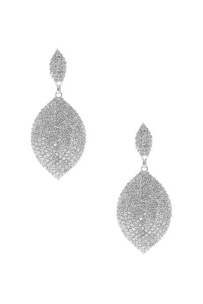 RHINESTONE SMALL MARQUISE DROP CLIP EARRING