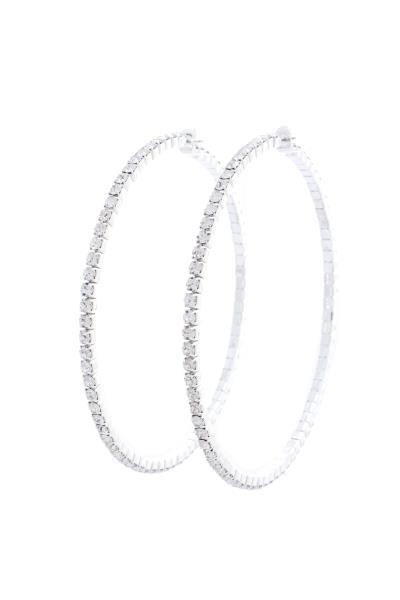 RHINESTONE HOOP EARRING