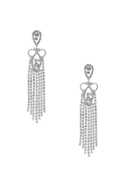 RHINESTONE CRYSTAL FRINGE DROP EARRING