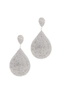 RHINESTONE TEARDROP POST DROP EARRING