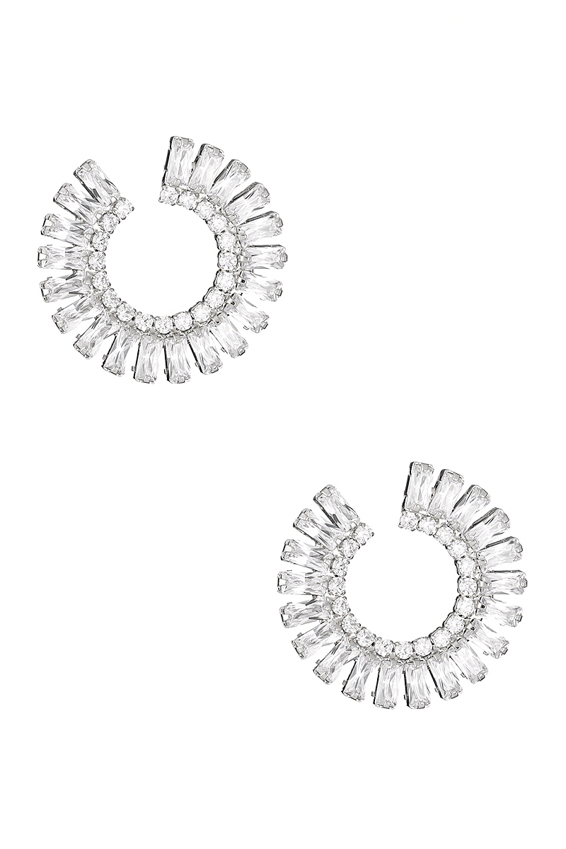 CRYSTALIZED ROUND OPEN EARRING