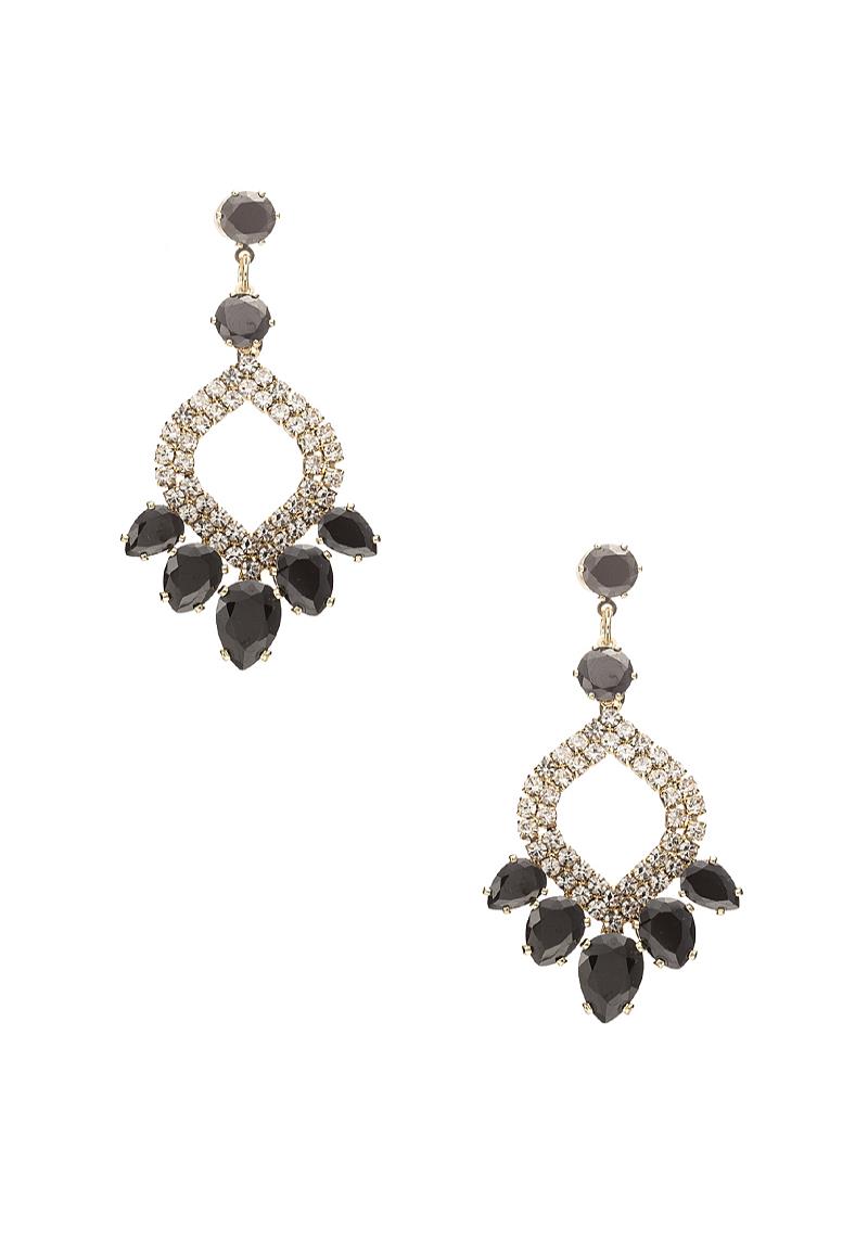 CRYSTAL PEAR SHAPE DROP BRIDAL EARRING