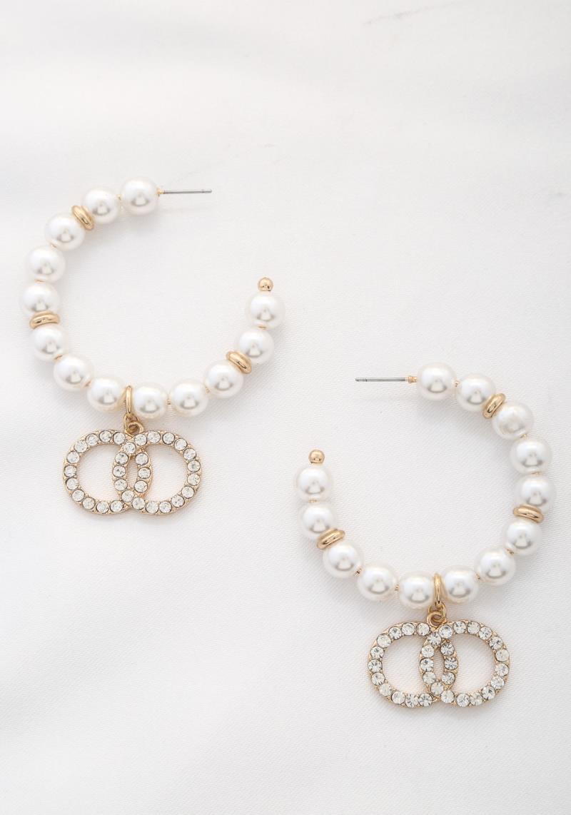 PEARL HOOP EARRING