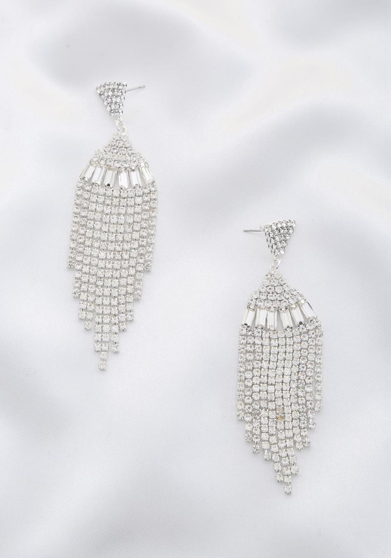 RHINESTONE DANGLE EARRING