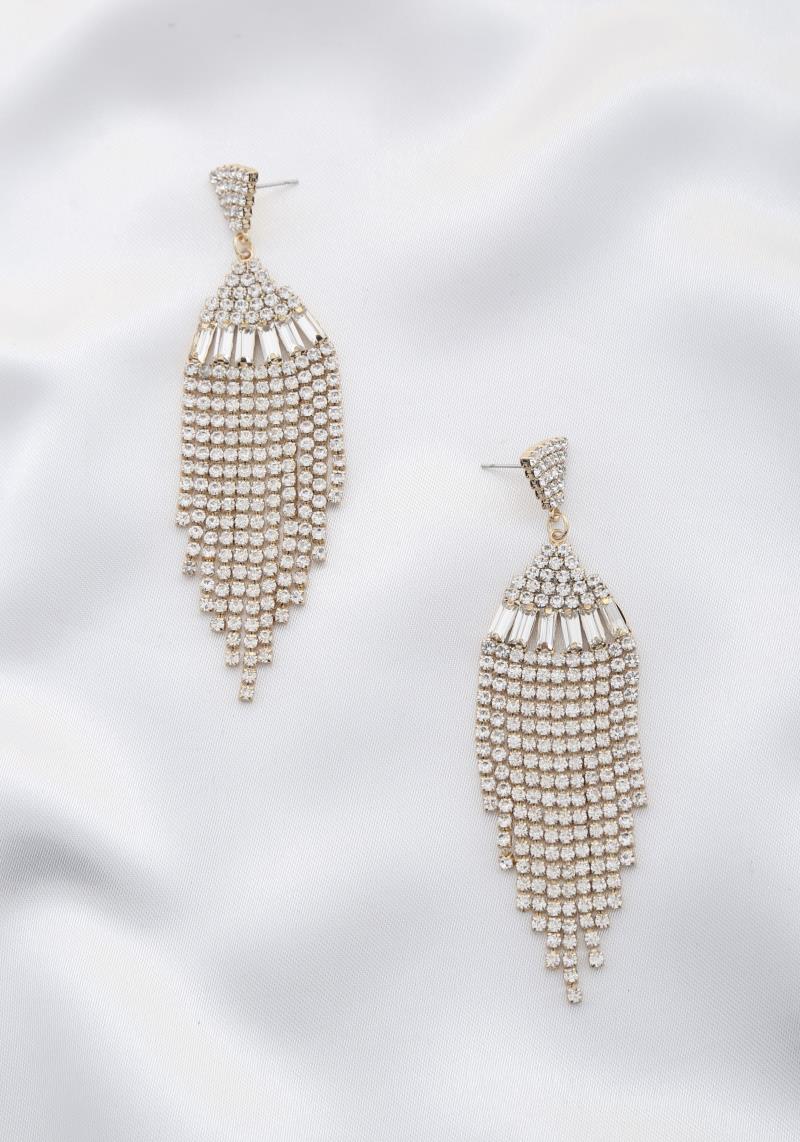 RHINESTONE DANGLE EARRING