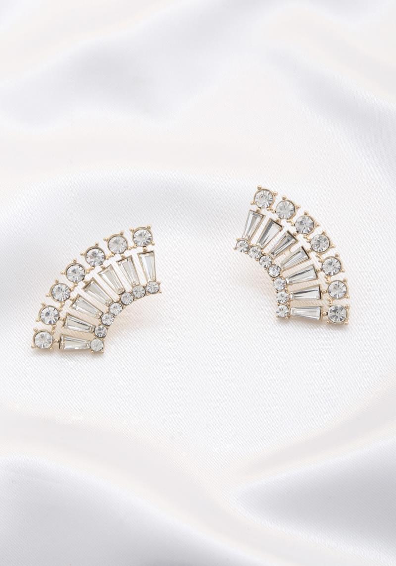 CRYSTAL METAL EARRING