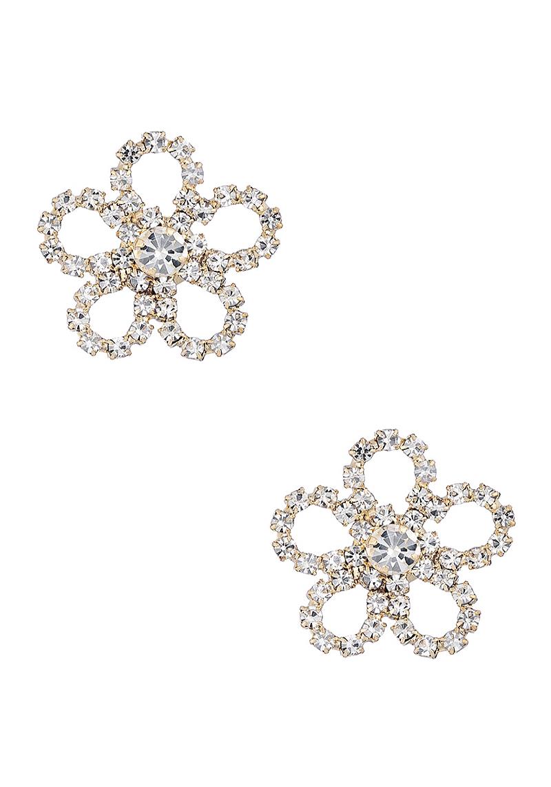 DAISY FLOWER RHINESTONE EARRING
