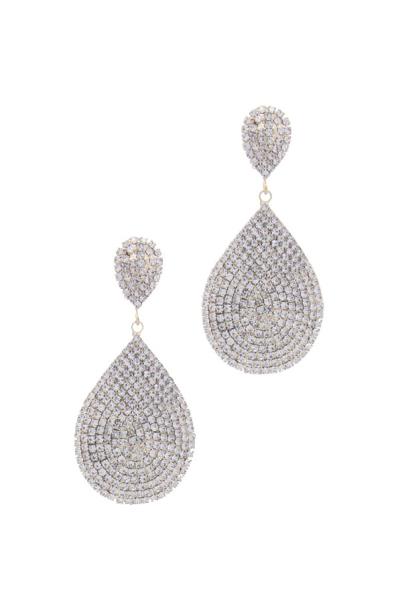 RHINESTONE TEARDROP POST EARRING