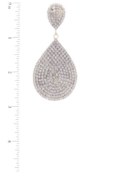 RHINESTONE TEARDROP POST EARRING