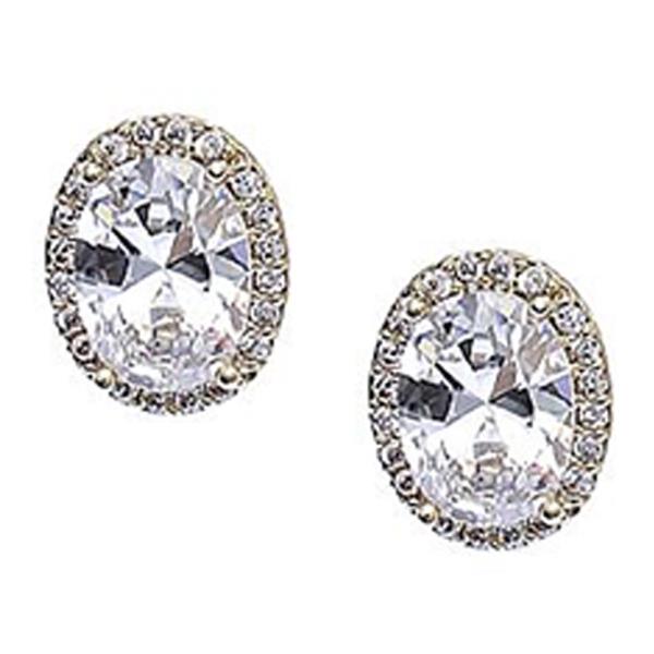ORIGINAL CRYSTAL OVAL SHAPE STUD EARRING