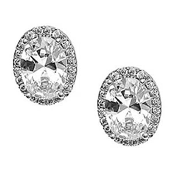 ORIGINAL CRYSTAL OVAL SHAPE STUD EARRING