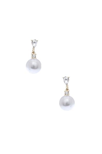 TEARDROP TOP PEARL DROP EARRING