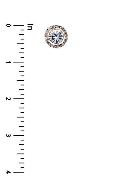 ROUND HALO STUD EARRING