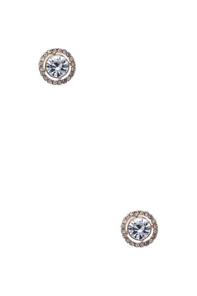 ROUND HALO STUD EARRING