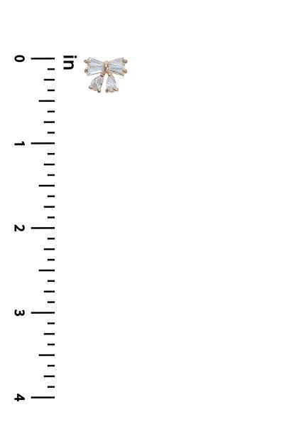 STYLISH CRYSTAL BOW STUD EARRING