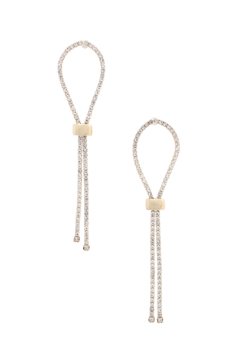 RHINESTONE DROP EARRING