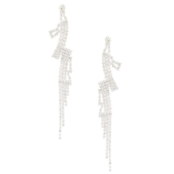 RHINESTONE FANCY LONG EARRING
