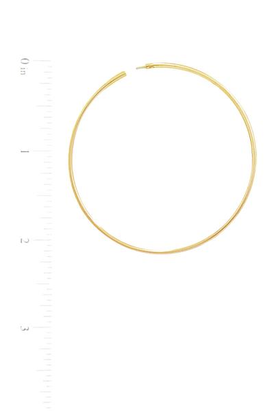 TRENDY 2.25 INCH WIRE HOOP EARRING