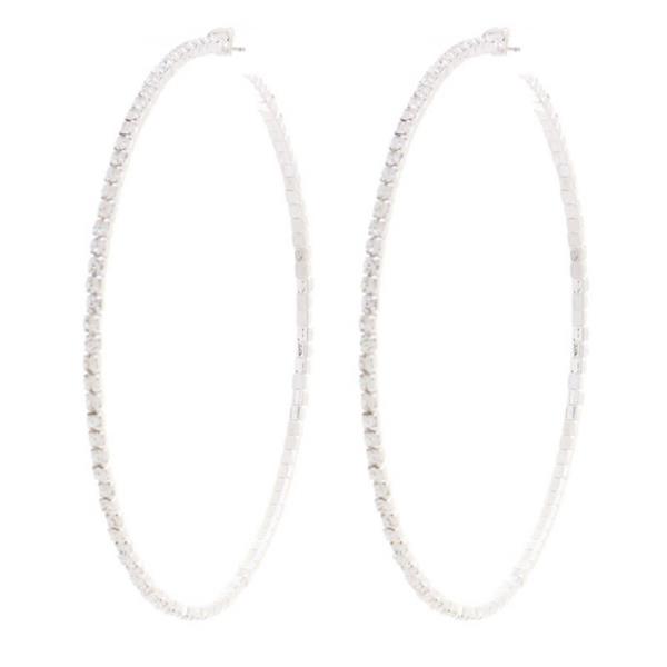 CLASSIC RHINESTONE HOOP EARRING