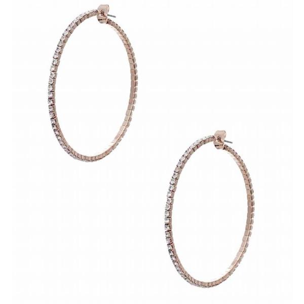 50MM RHINESTONE EDGE HOOP EARRING