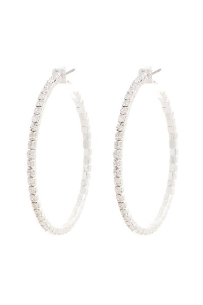 CLASSIC RHINESTONE HOOP EARRING