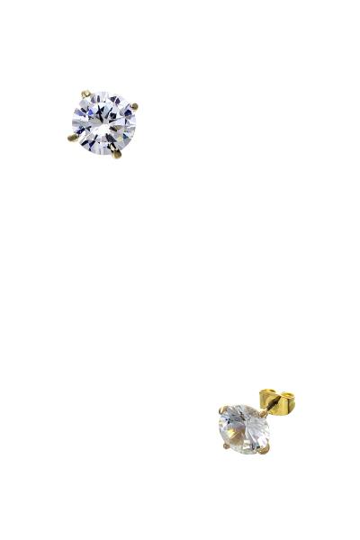 ROUND CRYSTAL STUD EARRING