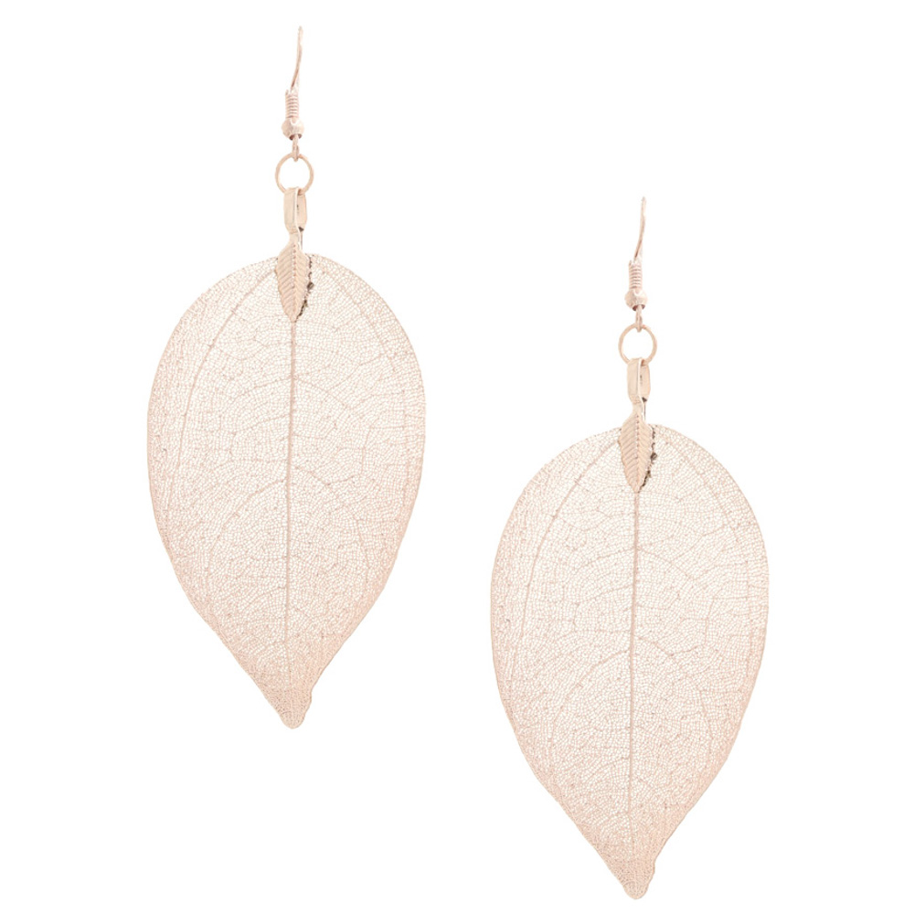REAL LEAF FISH HOOK EARRING