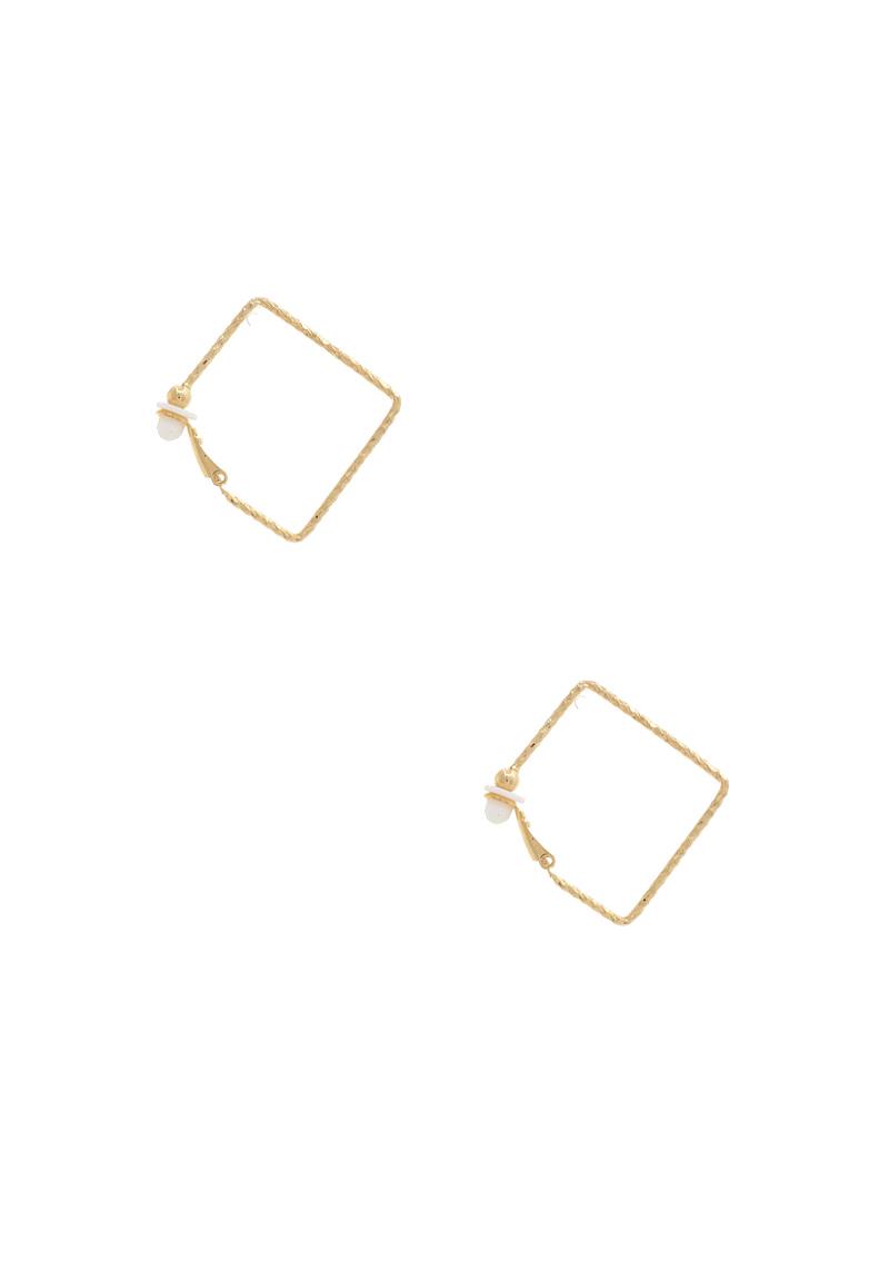 SQAURE SHAPE METAL EARRING