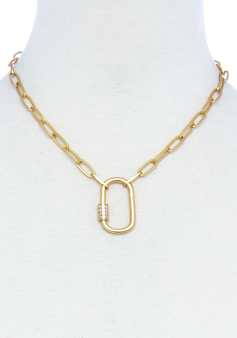 METAL HEART PENDANT NECKLACE