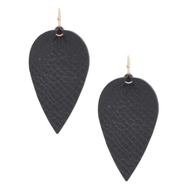 PU LEATHER DANGLE EARRING