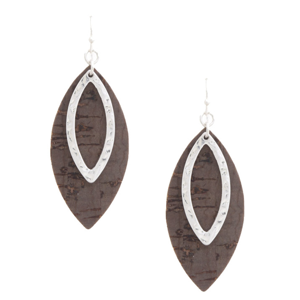 POINTED OVAL DANGLE EARRING