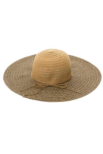 2-TONE HEATHERED STRAW SUN HAT