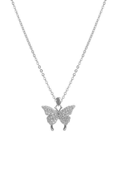 CRYSTAL BUTTERFLY TAIL NECKLACE