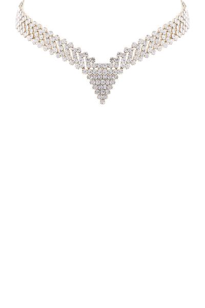 RHINESTONE V SHAPE CHOKER
