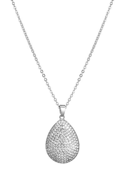 CRYSTAL PAVE TEARDROP NECKLACE