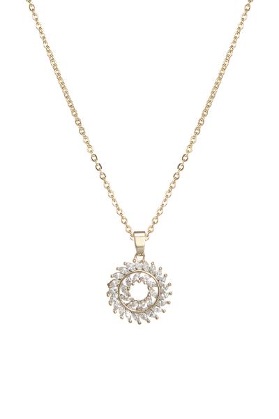 CZ MARQUISE ROUND NECKLACE