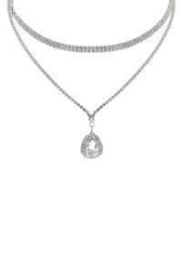 RHINESTONE CHOKER COLLAR 2 NECKLACE