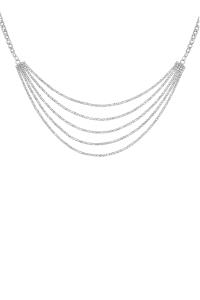 RHINESTONE LAYERED CHAIN MIX NECKLACE