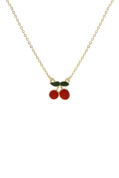 FASHION CHERRY METAL NECKLACE