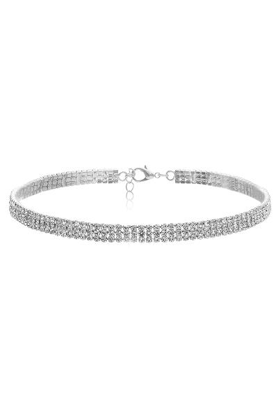 3 LINE RHINESTONE NECKLACE