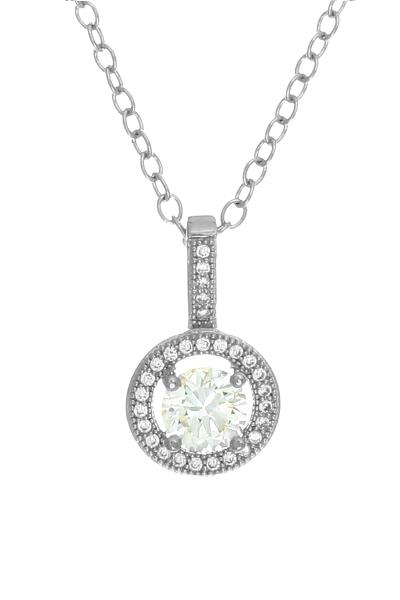 CRYSTAL CENTER ROUND NECKLACE