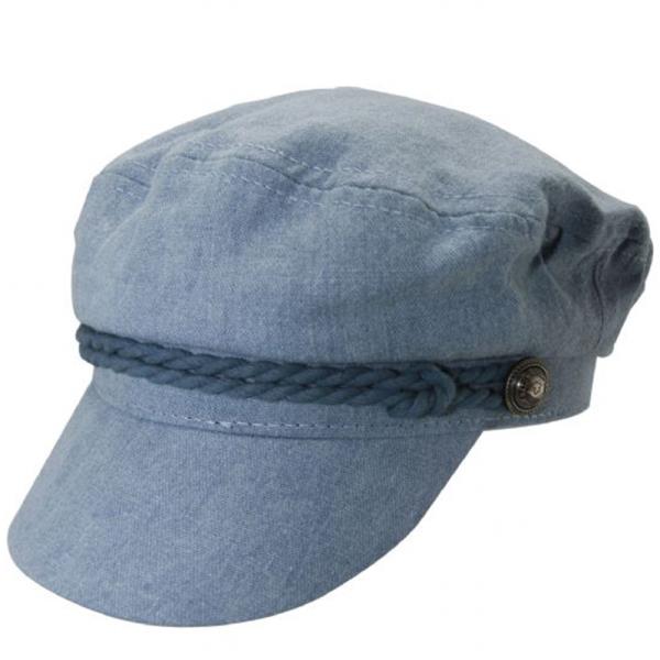 Washed Cotton Denim Fisherman Newsboy Baker Boy Hat