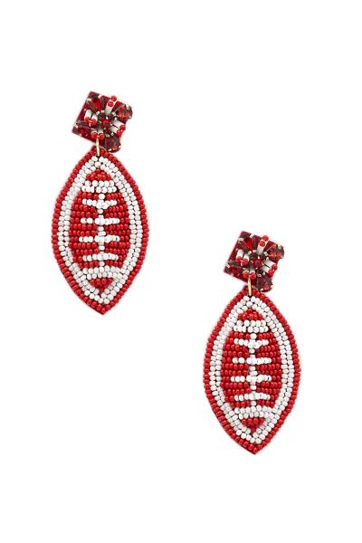 FOOTBALL COLLEGE COLORS POST EARRING