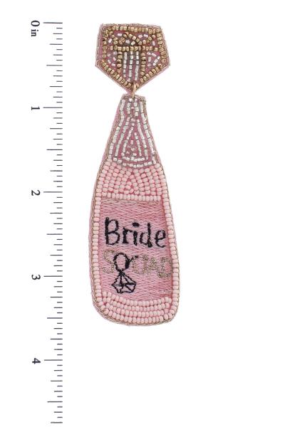 SEED BEAD BRIDE SQUAD EARRING