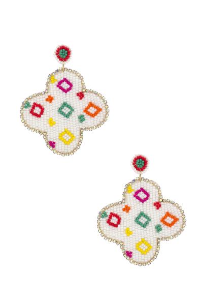 SEED BEAD MOROCCAN SHAPE EARRING