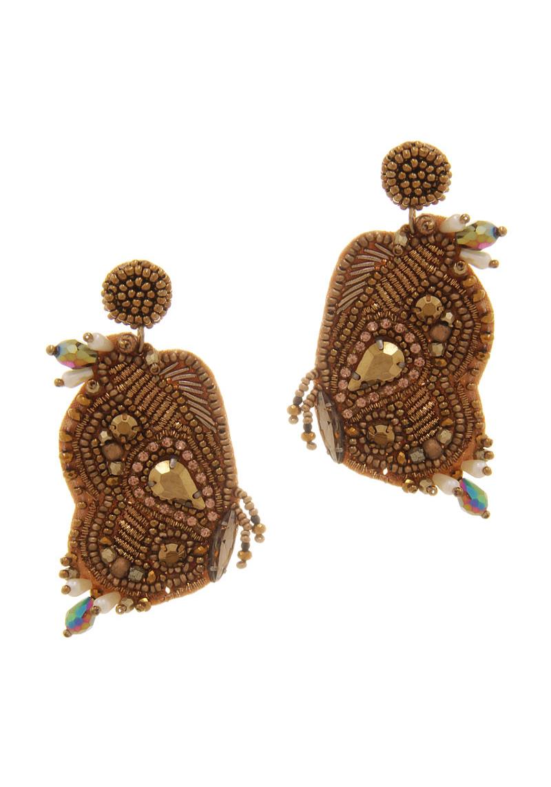 BEADED FLYING BUTTERFLY EARRING