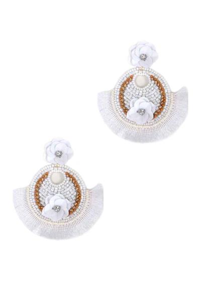 FLOWER TASSEL FASHION EARRINGS