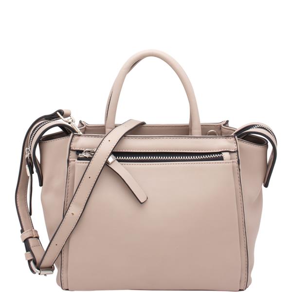 SMOOTH ZIPPER SATCHEL BAG