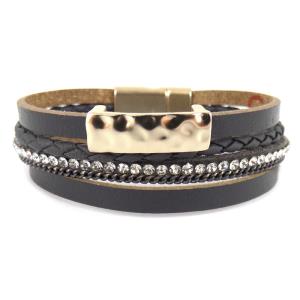 FASHION LEATHER MAGNETIC BRACELET