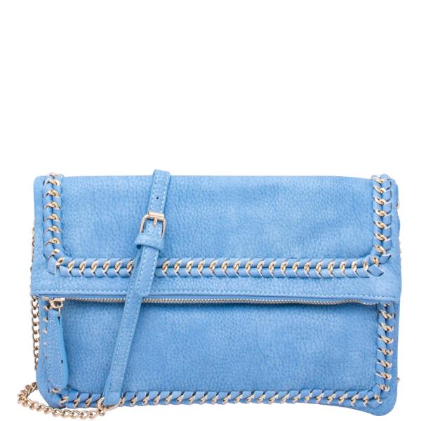 SMOOTH CHAIN LINK FLAP CROSSBODY BAG